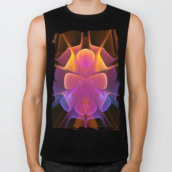Curves and Colors, geometric abstract Biker Tank