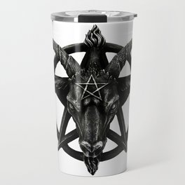 Baphomet Satanic Church Goat Head Travel Mug
