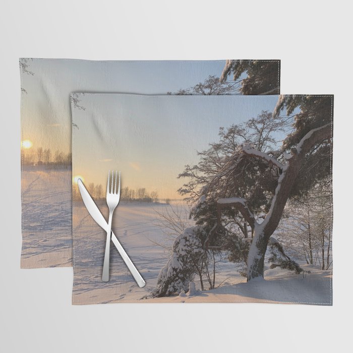 Sunset in the Winter Forest  Placemat
