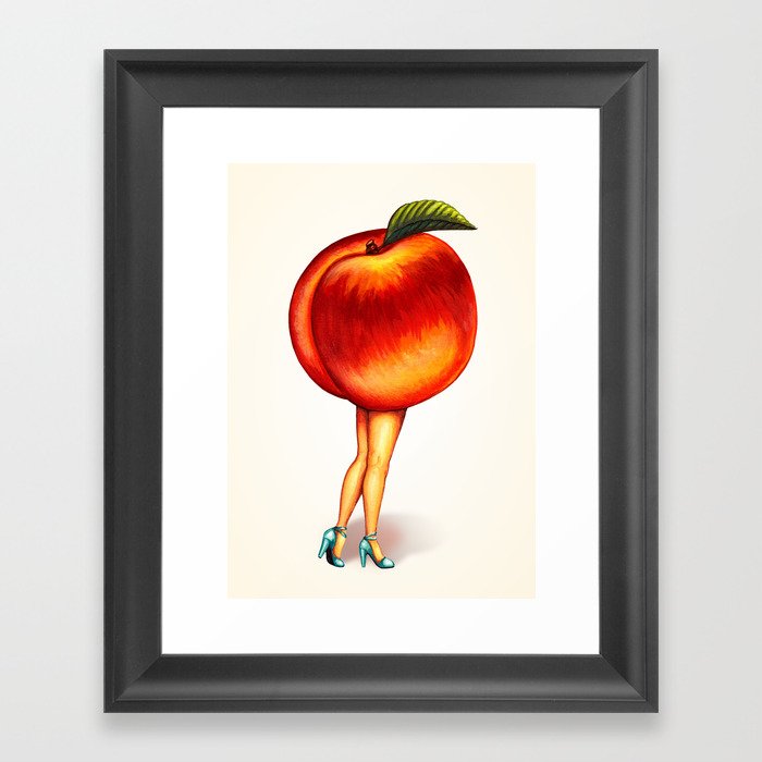 Peach Girl Framed Art Print