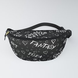 Fantasy pattern with art words Fanny Pack