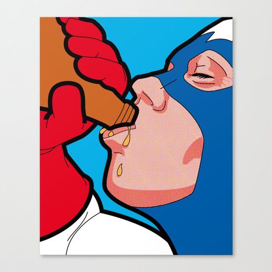 The secret life of heroes - Captain Drink Canvas Print