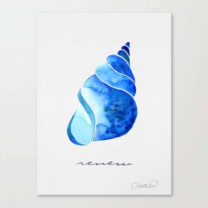 Shell - Renew - Blue Canvas Print