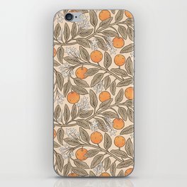 Art Nouveau Oranges Neutral Summer iPhone Skin