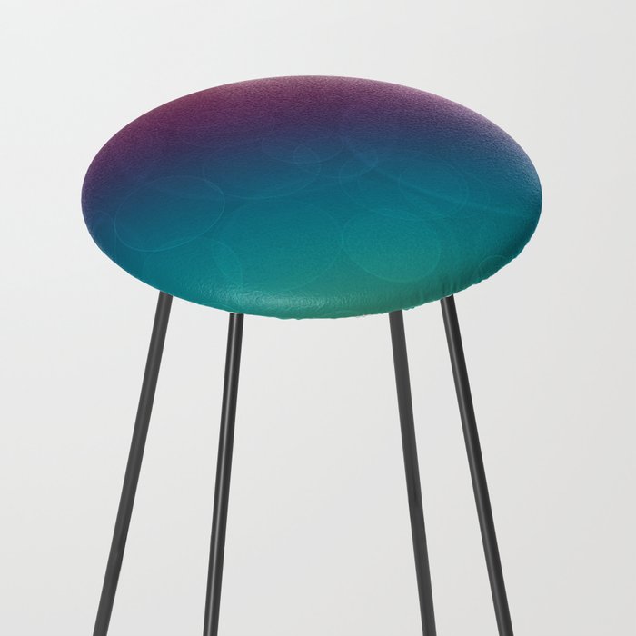 Bohek Bubbles on Rainbow of Color - Ombre multi Colored Spheres Counter Stool
