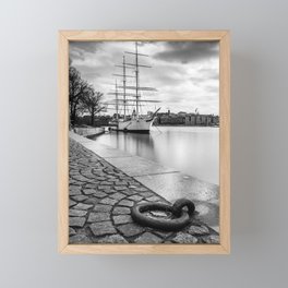 Cobblestone Docks Framed Mini Art Print