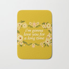Maggie Rogers Quote Floral Drawing  Bath Mat | Pattern, Dorm, Tapestry, Quote, Trending, Drawing, Sorority, Type, Mustard, Maggierogers 