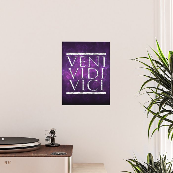 Veni vidi vici' Poster, picture, metal print, paint by Markus