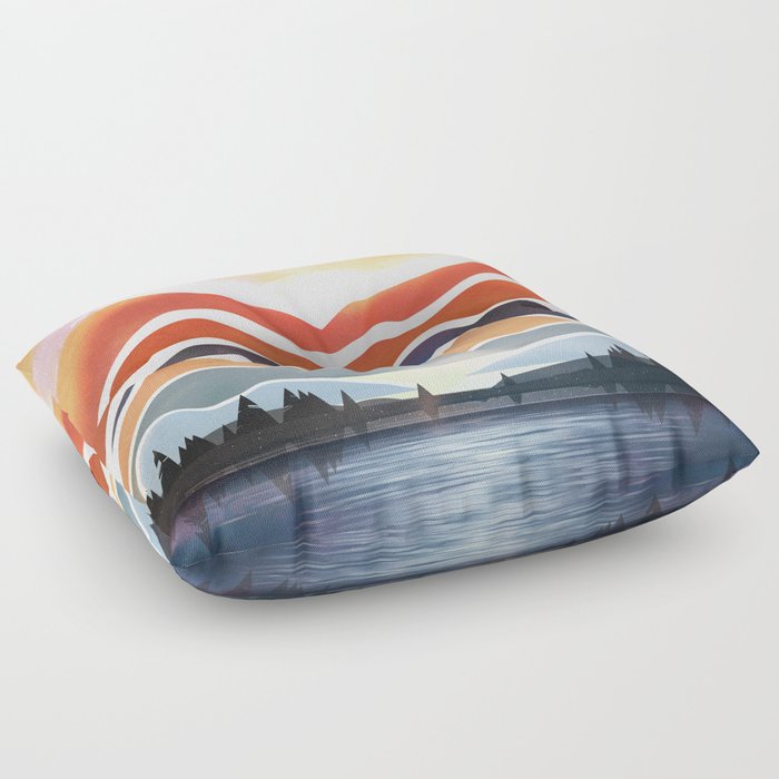 Abstract Landscape No5 Floor Pillow