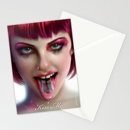KISS ME - Pink Stationery Cards