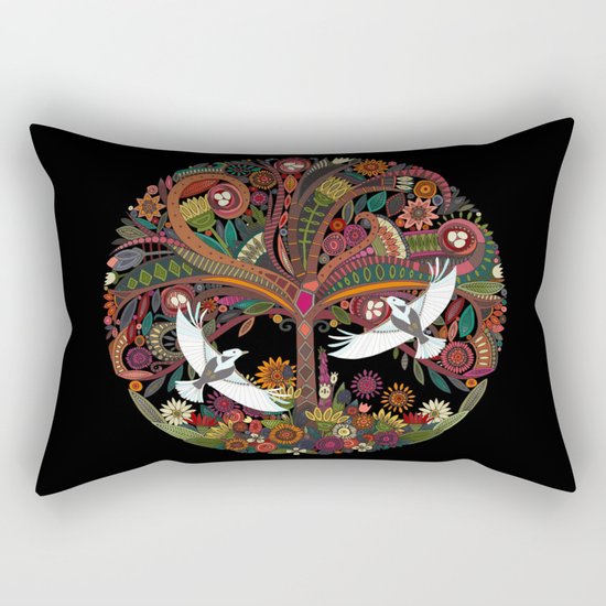 tree of life black Rectangular Pillow