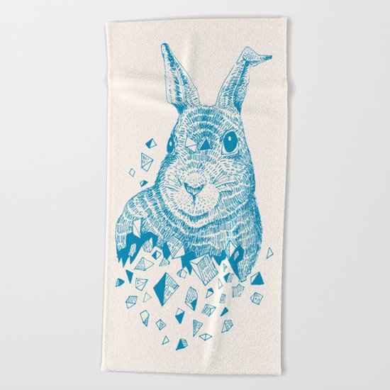 Fragments (Rabbit) Beach Towel