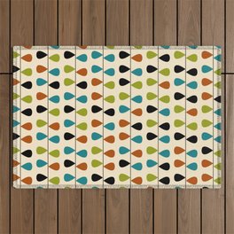 Colorful mid century plant decor 1 Outdoor Rug