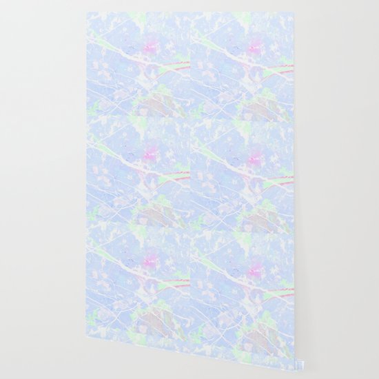 Pastel Blue Graffiti Marble Wallpaper By Dominiquevari Society6