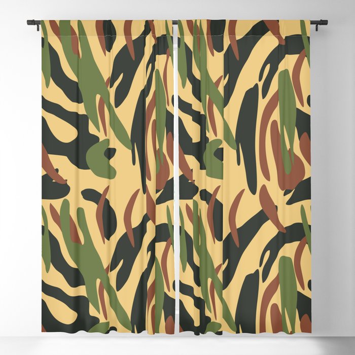 Army Camouflage Pattern 08 Blackout Curtain