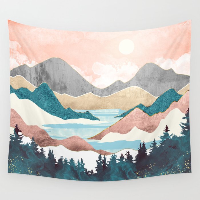 Lake Sunrise Wall Tapestry