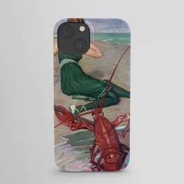 Lobster Attack! during your Vintage Beach Vacation iPhone Case