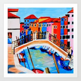 venice canal art prints