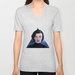 Milla Jovovich V Neck T Shirt