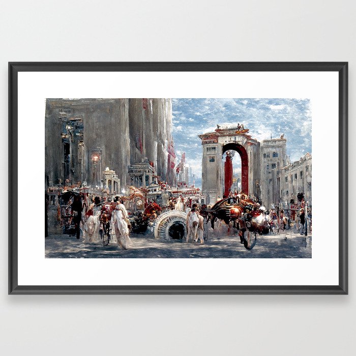 Futuristic Ancient Rome Framed Art Print