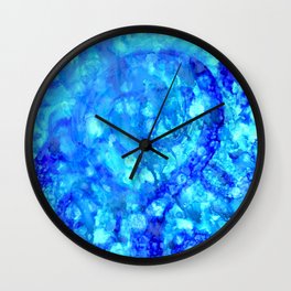 Blue Coral Wall Clock