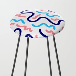 5 Abstract Shapes Squiggly Organic 220520 Counter Stool