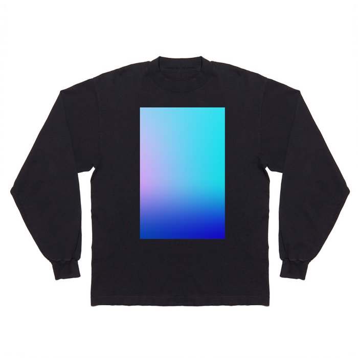 2 Blue Gradient Background 220715 Minimalist Art Valourine Digital Design Long Sleeve T Shirt