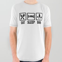 Eat Sleep Bar All Over Graphic Tee