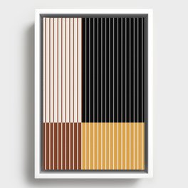 Color Block Line Abstract XXIX Framed Canvas
