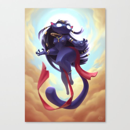 Bastet The Egyptian Goddess Canvas Print By Darrana Art Society6