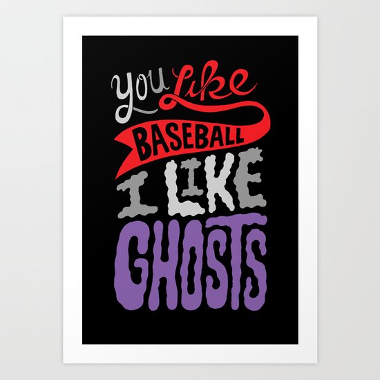 Baseball, Ghosts Art Print