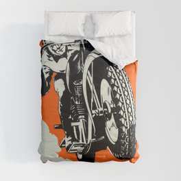 Motorcycle Races - Vintage Poster Comforter