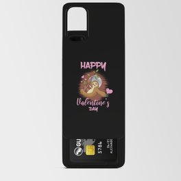 Cute Lazy Sloth Animal Hearts Day Valentines Day Android Card Case