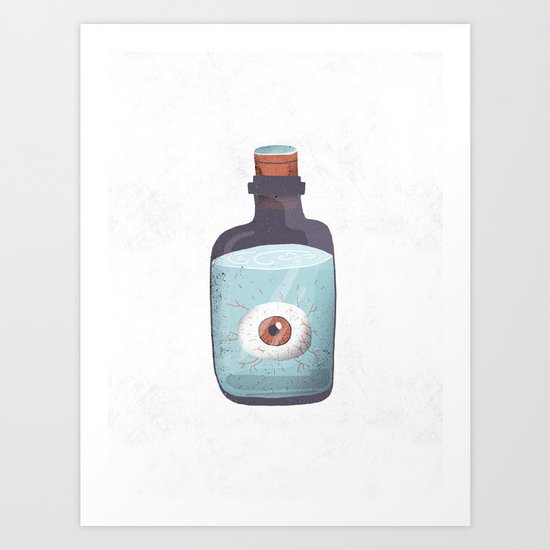 Eye in a bottle Art Print