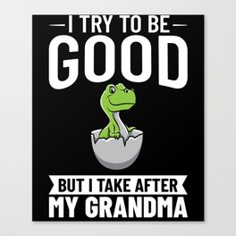 Dinosaur Grandma Saurus Grandmasaurus Canvas Print