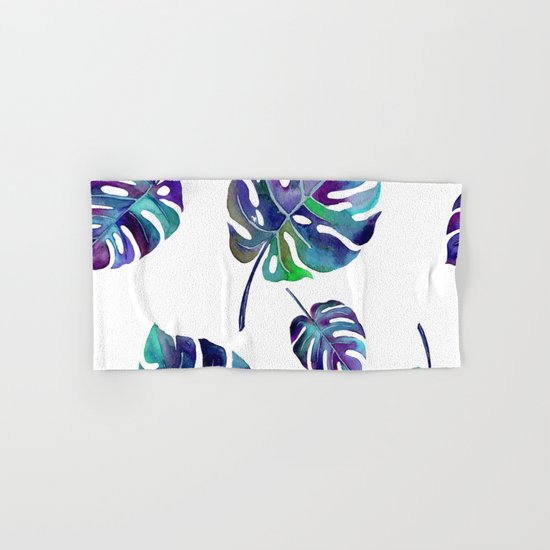 watercolor leaves Hand & Bath Towel