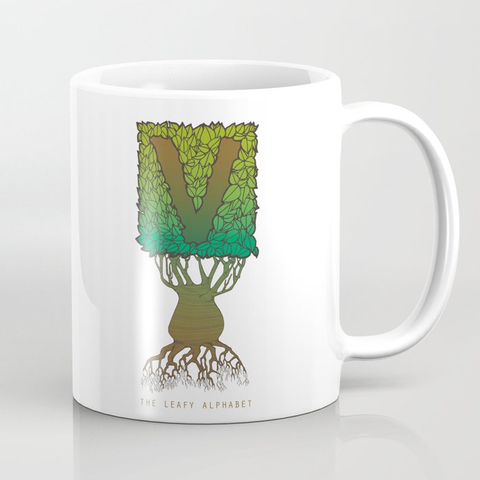 Leafy V: The Leafy Alphabet Coffee Mug