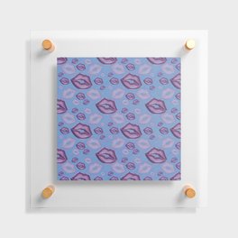 Very Periwinkle Kisses Lips in Shades of Purple Floating Acrylic Print