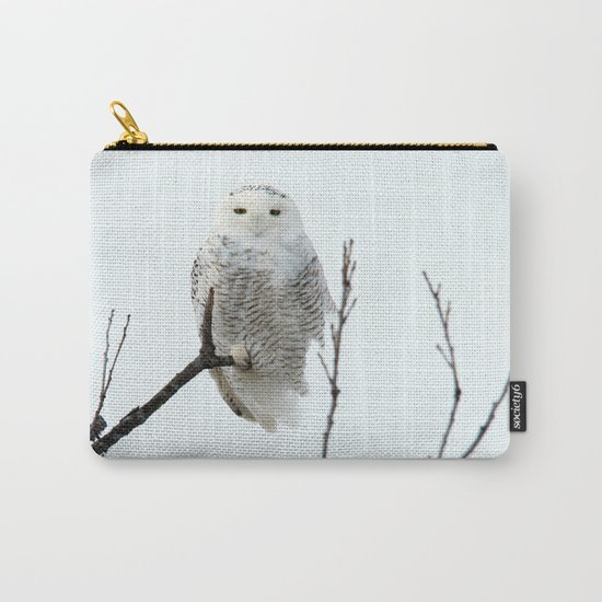 Snowy in the Wind (Snowy Owl) Carry-All Pouch