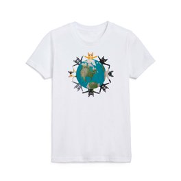 Cats Love the Earth Kids T Shirt
