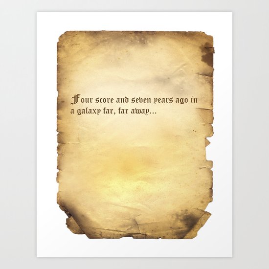 Four Score (Star Wars) Parchment Art Print