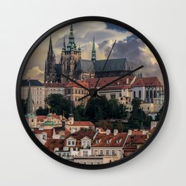 Sunny day in Prague Wall Clock | Sun, Photo, Roofs, Buildings, Nice, Stvitus, Houses, Europe, Prague, Capitol 