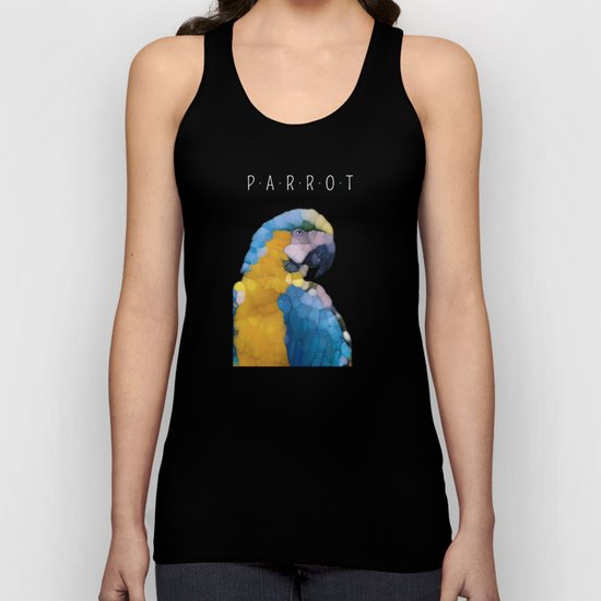 Colorful Glass Parrot Unisex Tank Top