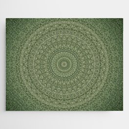Bohemian Mandala Image Green Jigsaw Puzzle