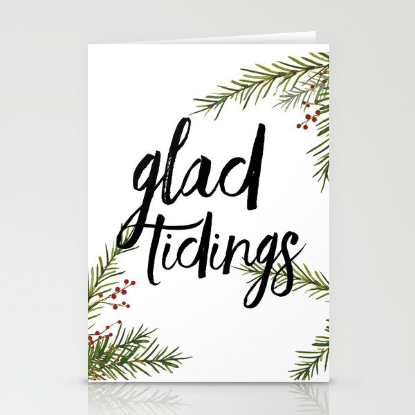 A glad tidings holiday Stationery Cards