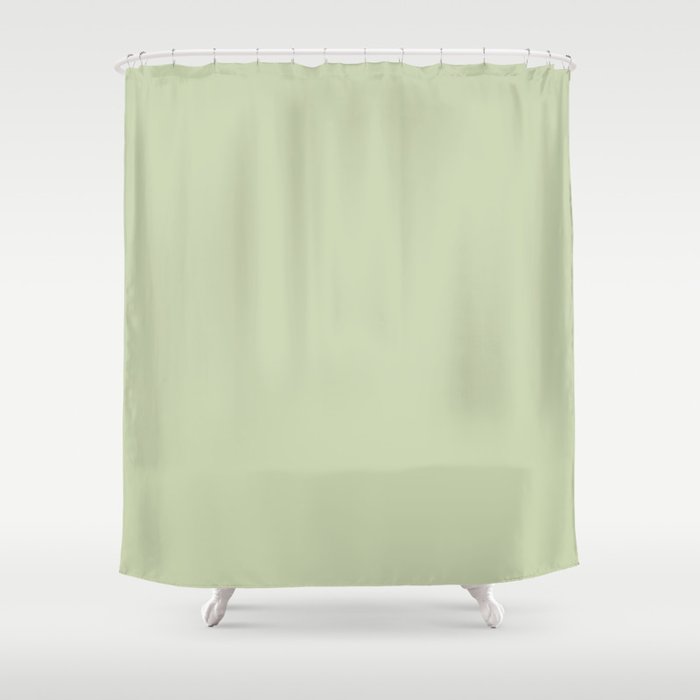Plain Solid Color Seafoam Green Shower Curtain By Cradoxcreative