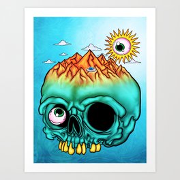 Skull Landscape Art Print
