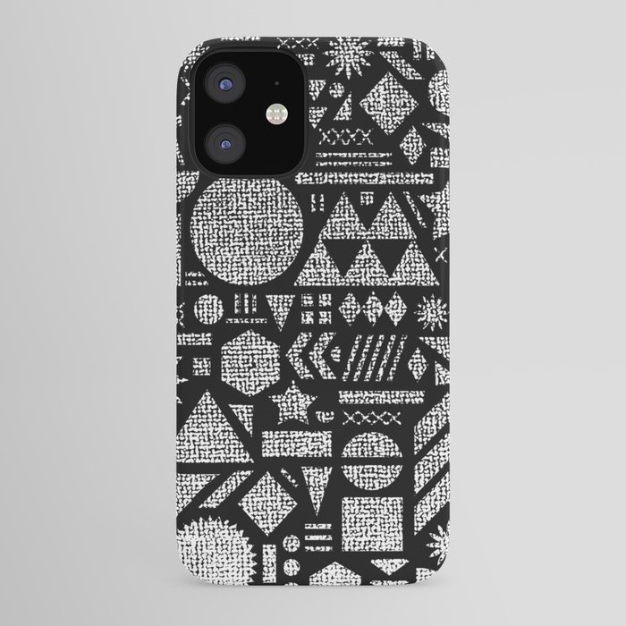 Modern Elements with Black. iPhone Case by nelsonicboom