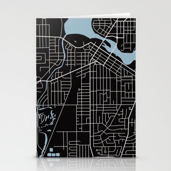 Map Series // Neenah Wisconsin Stationery Cards