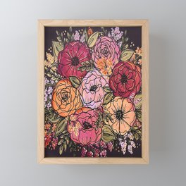 Vibrant Florals by KT'sCanvases Framed Mini Art Print